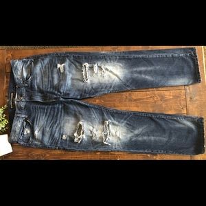 Express Blake Loose Fit Straight Leg Ripped Jean
